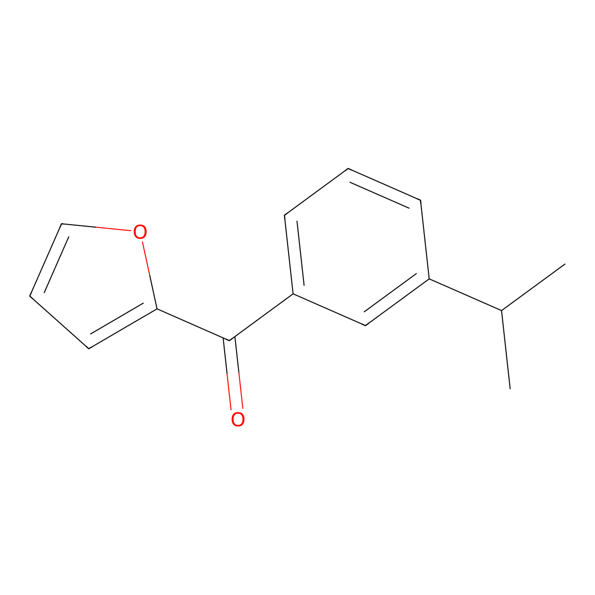 Furan-2-yl(3-isopropylphenyl)methanone molecular structure, CAS 1443349-94-7