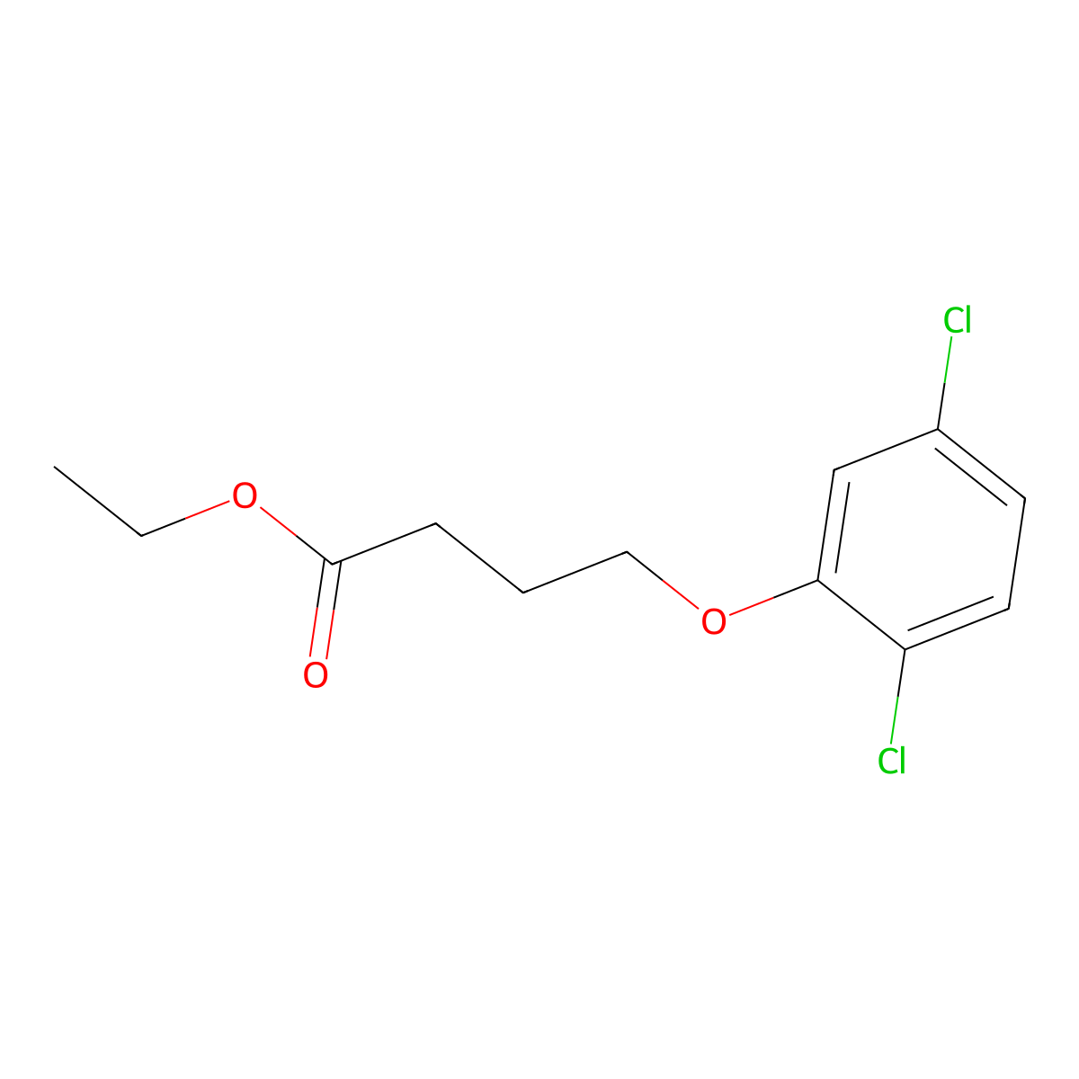 Ethyl 4-(2,5-dichloro-phenoxy)butanoate molecular structure, CAS 1443350-02-4