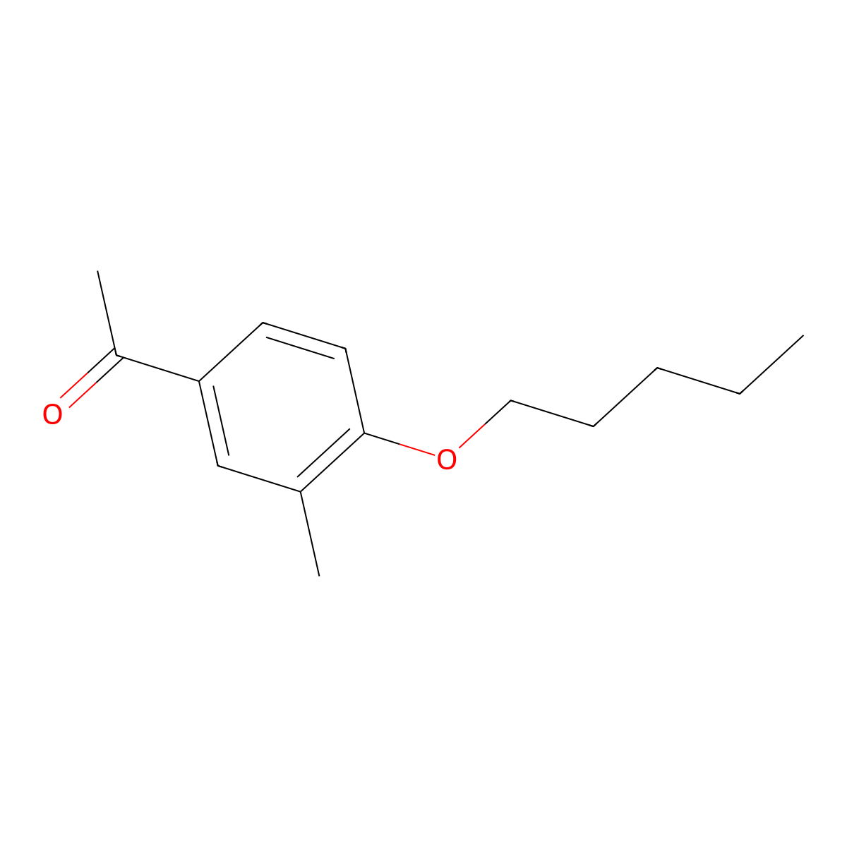 1-(3-Methyl-4-(pentyloxy)phenyl)ethanone molecular structure, CAS 1443350-08-0