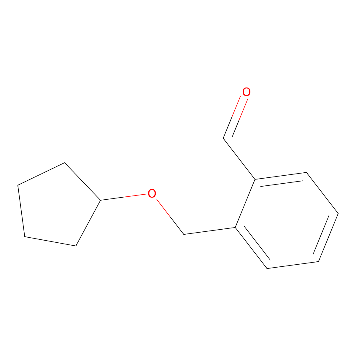 2-[(Cyclopentyloxy)methyl]benzaldehyde molecular structure, CAS 1443350-14-8