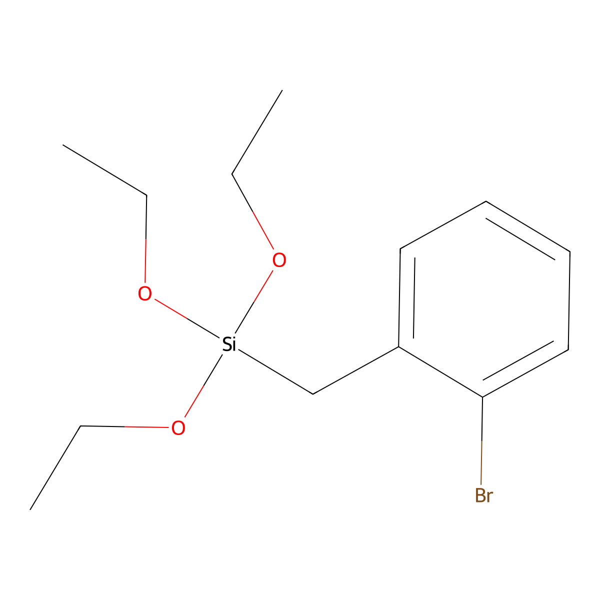 [(2-Bromophenyl)methyl](triethoxy)silane molecular structure, CAS 1443350-19-3