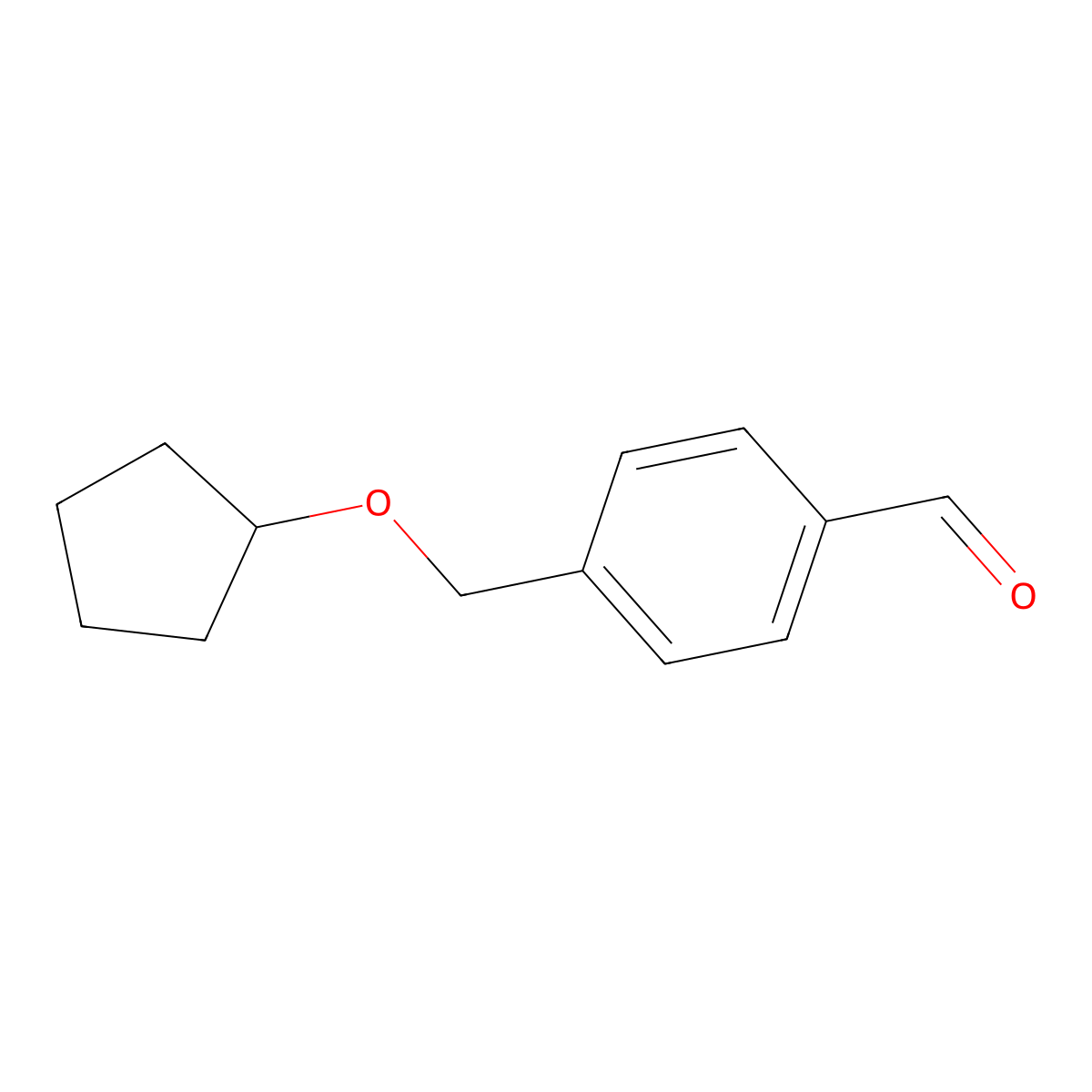 4-[(Cyclopentyloxy)methyl]benzaldehyde molecular structure, CAS 1443350-20-6