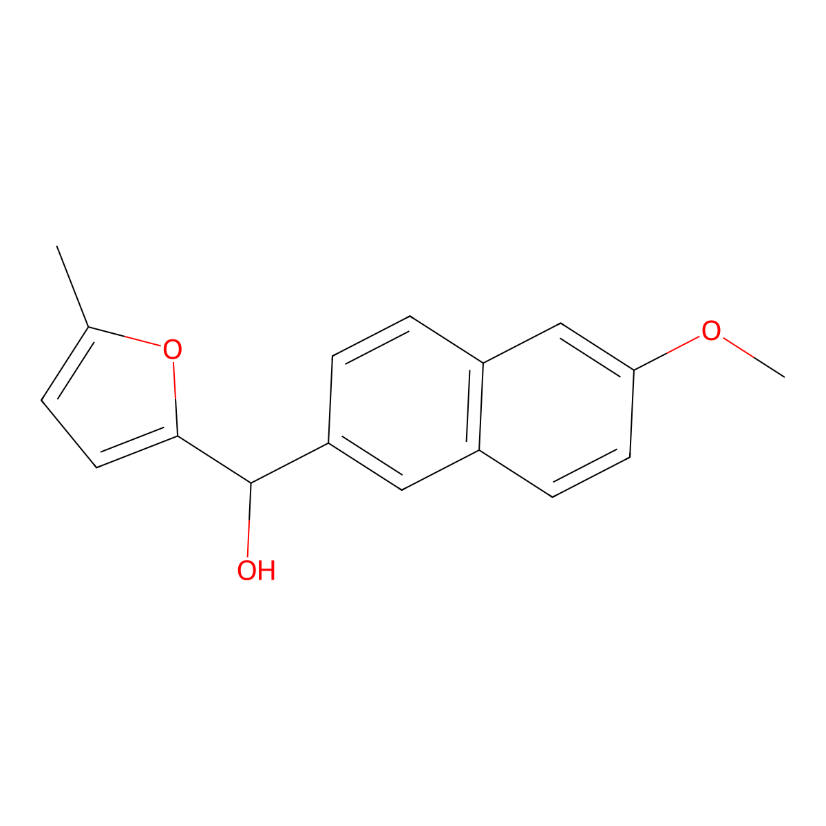 (6-Methoxynaphthalen-2-yl)(5-methylfuran-2-yl)methanol molecular structure, CAS 1443350-21-7