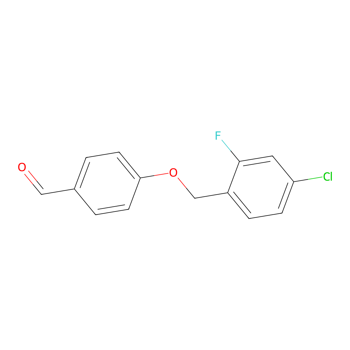 4-(4-Chloro-2-fluorobenzyloxy)benzaldehyde molecular structure, CAS 1443350-23-9