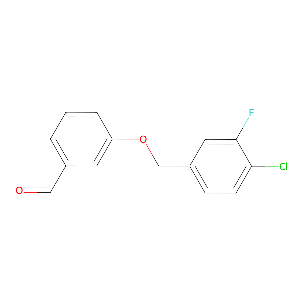 3-(4-Chloro-3-fluorobenzyloxy)benzaldehyde molecular structure, CAS 1443350-28-4