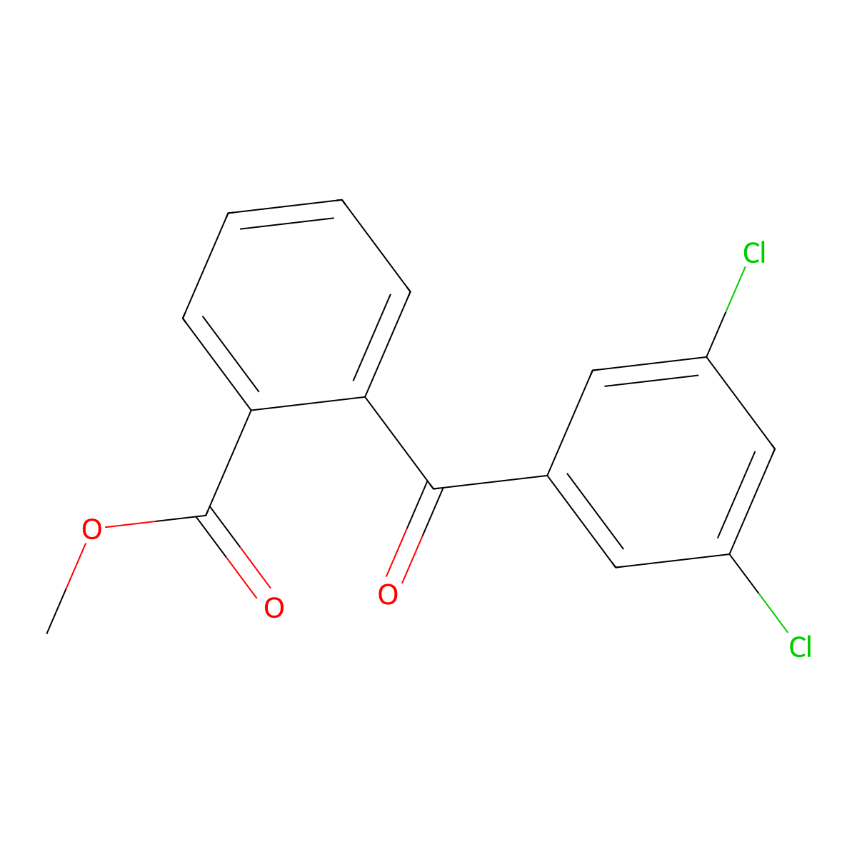 Methyl 2-(3,5-dichlorobenzoyl)benzoate molecular structure, CAS 1443350-36-4