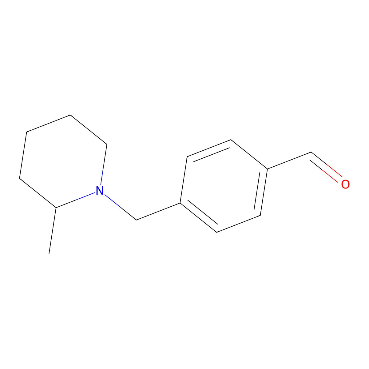 4-((2-Methylpiperidin-1-yl)methyl)benzaldehyde molecular structure, CAS 1443350-39-7