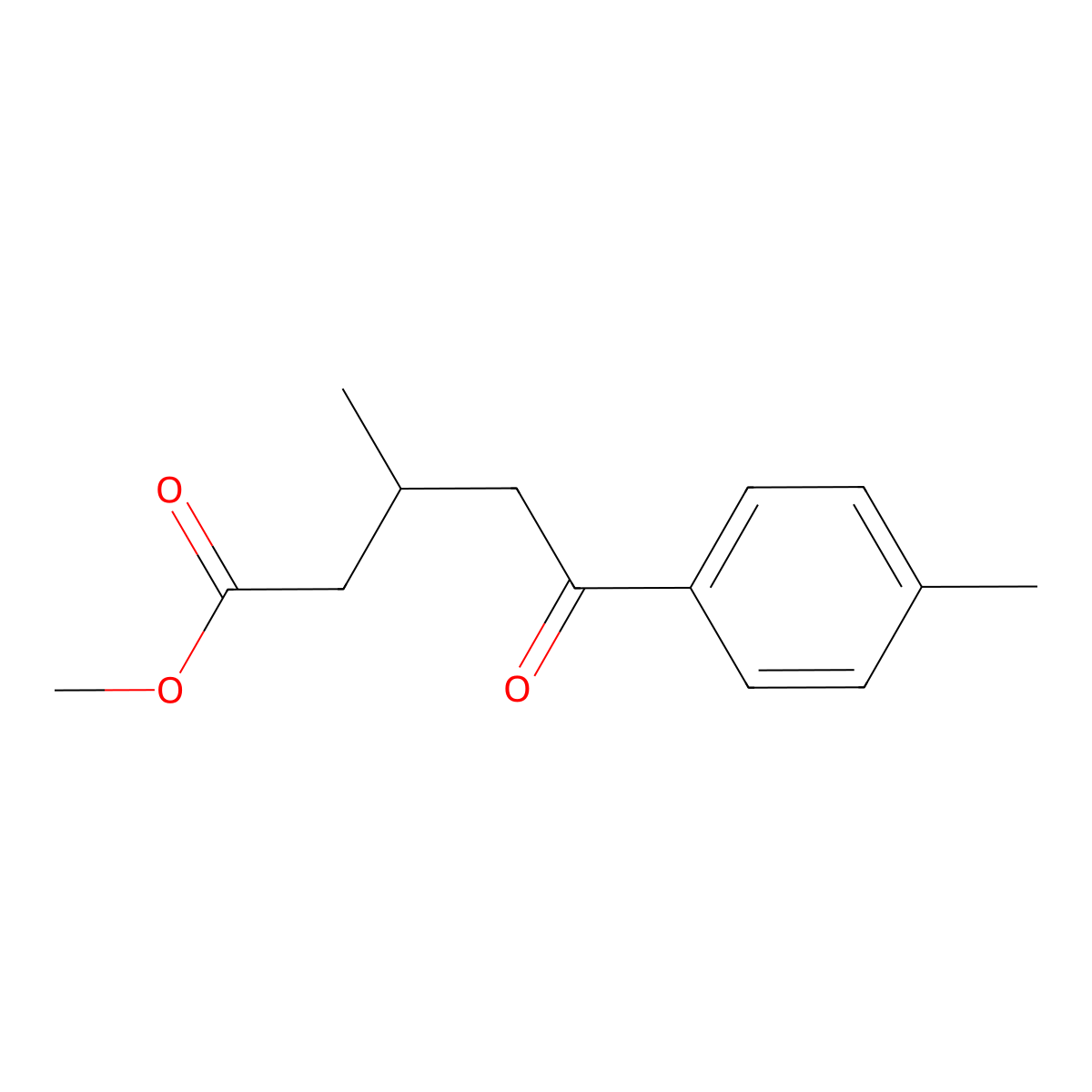 Methyl 5-(4-methylphenyl)-3-methyl-5-oxovalerate molecular structure, CAS 1443350-42-2