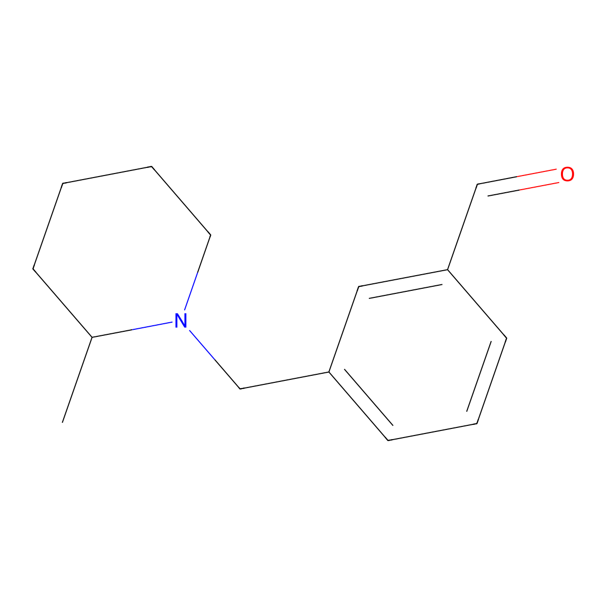 3-((2-Methylpiperidin-1-yl)methyl)benzaldehyde molecular structure, CAS 1443350-44-4