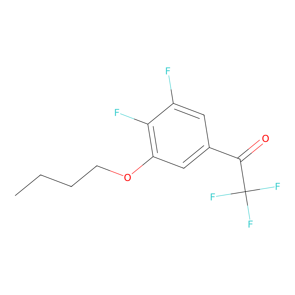 3'-n-Butoxy-2,2,2,4',5'-pentafluoroacetophenone molecular structure, CAS 1443350-63-7