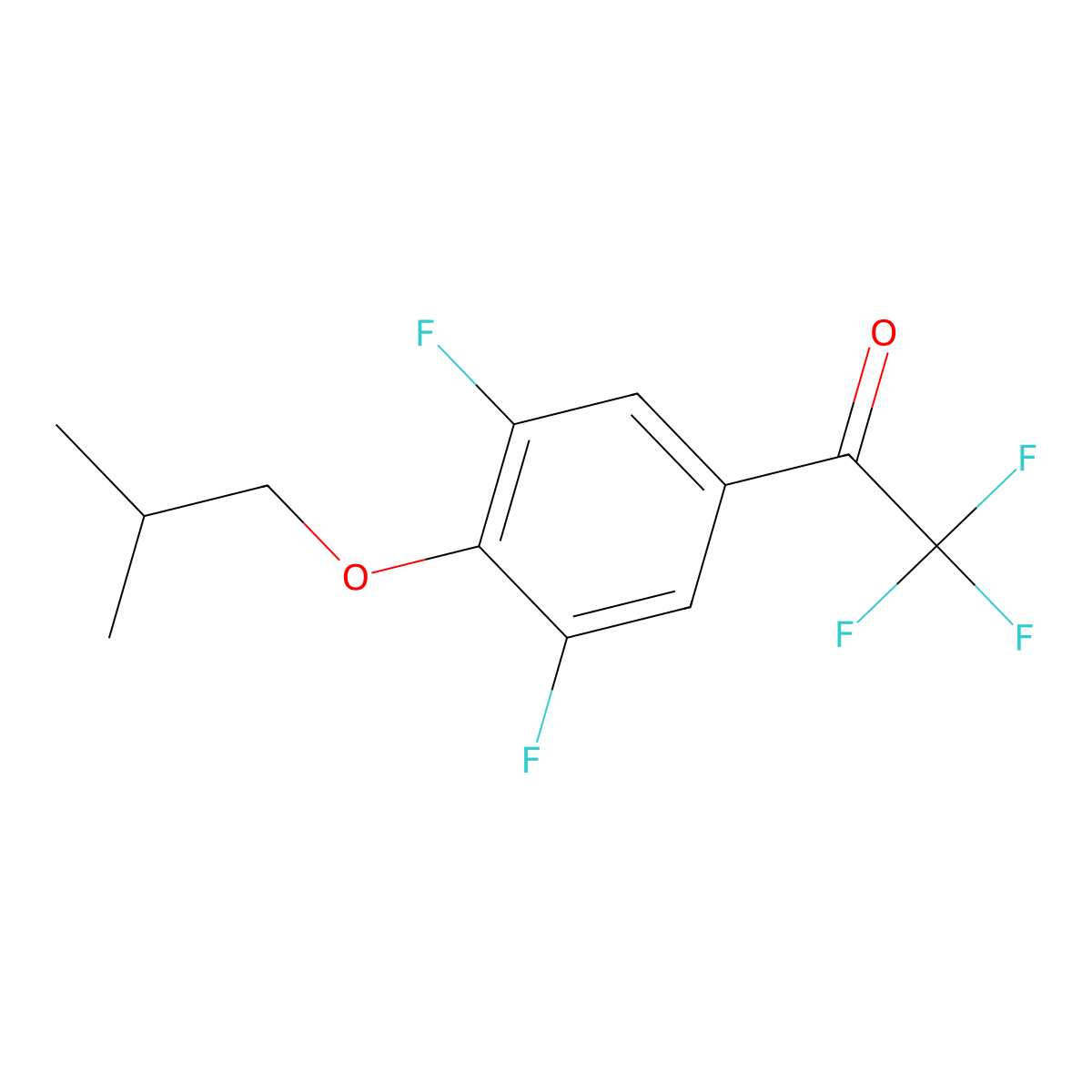 1-(3,5-Difluoro-4-isobutoxyphenyl)-2,2,2-trifluoroethanone molecular structure, CAS 1443350-69-3