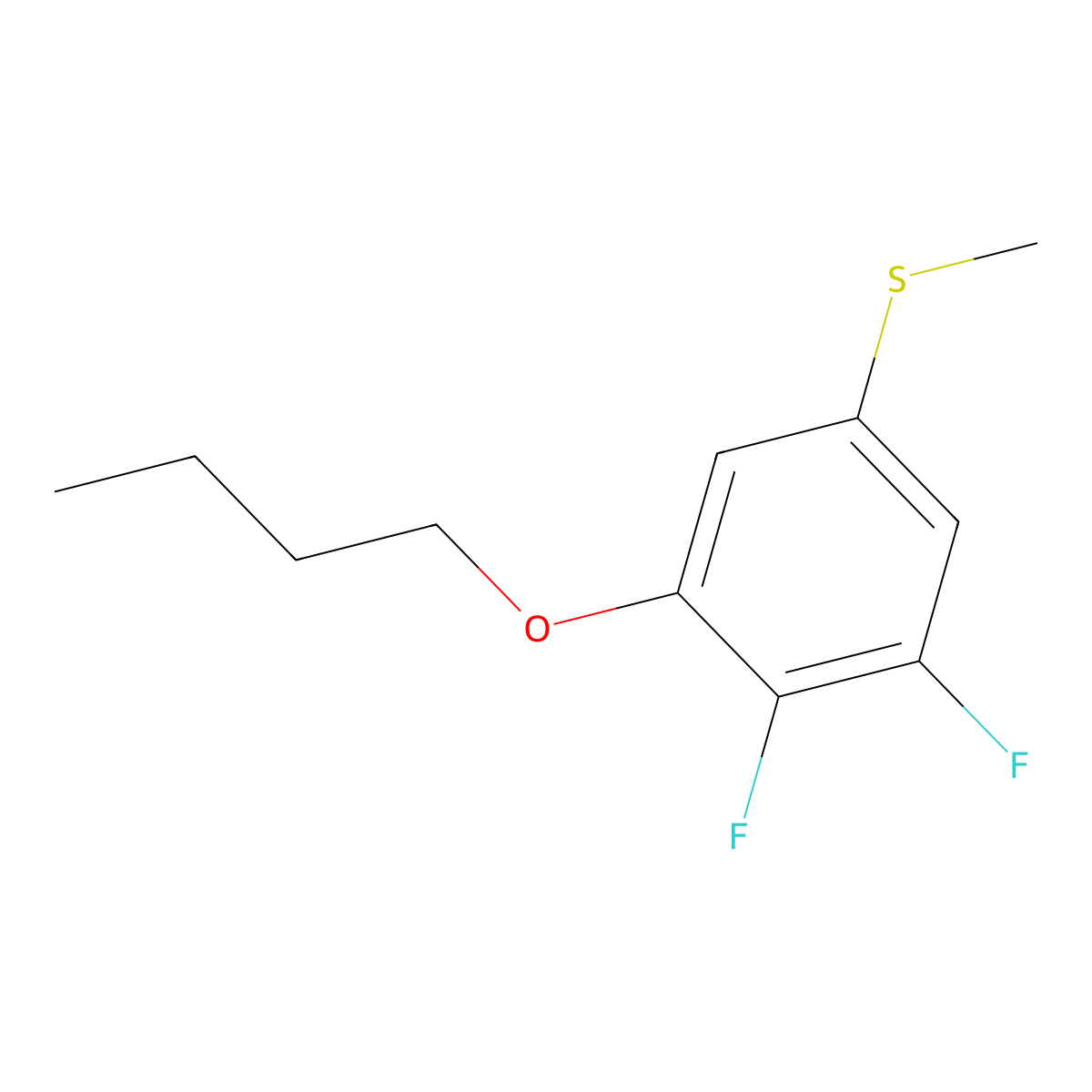 (3-Butoxy-4,5-difluorophenyl)(methyl)sulfane molecular structure, CAS 1443351-02-7