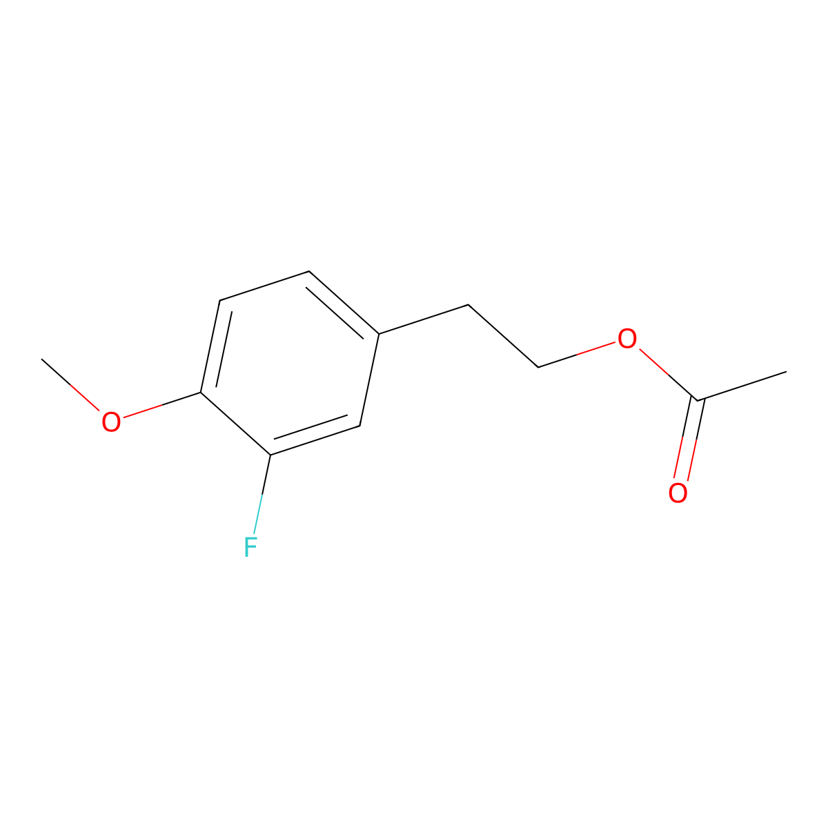 3-Fluoro-4-methoxyphenethyl acetate molecular structure, CAS 1443351-05-0