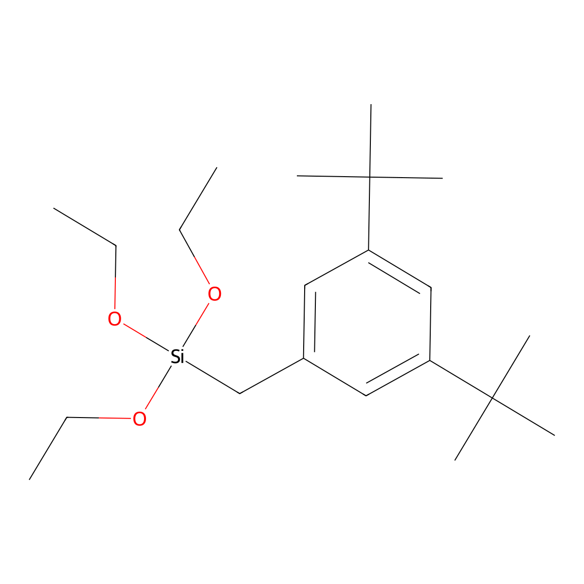 [(3,5-Di-tert-butylphenyl)methyl](triethoxy)silane molecular structure, CAS 1443351-09-4