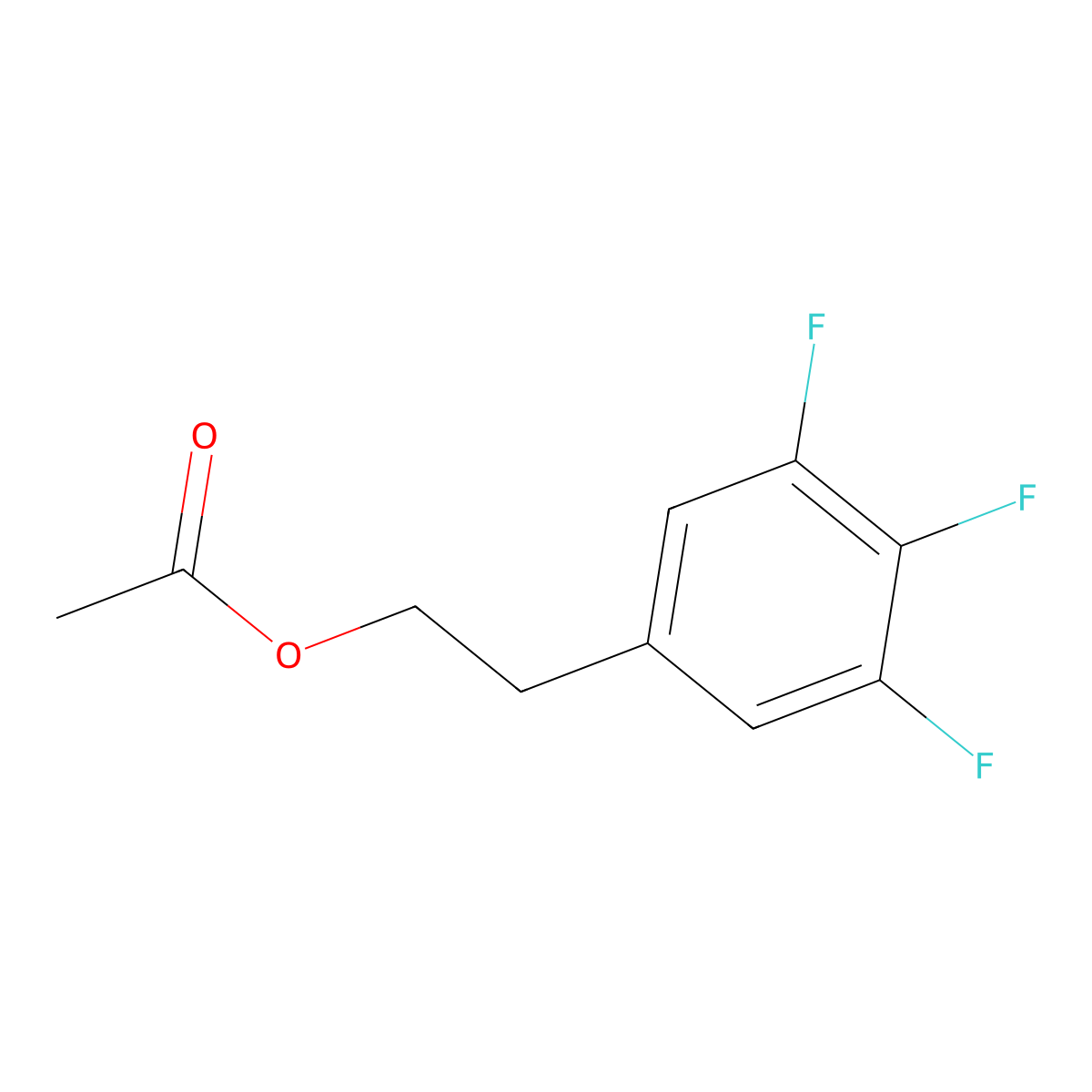 3,4,5-Trifluorophenethyl acetate molecular structure, CAS 1443351-10-7