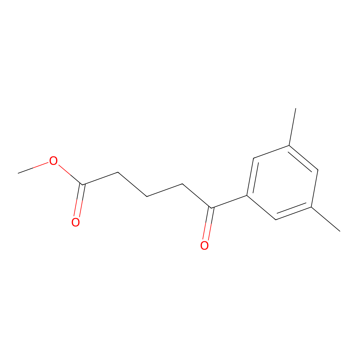 Methyl 5-(3,5-dimethylphenyl)-5-oxovalerate molecular structure, CAS 1443351-11-8