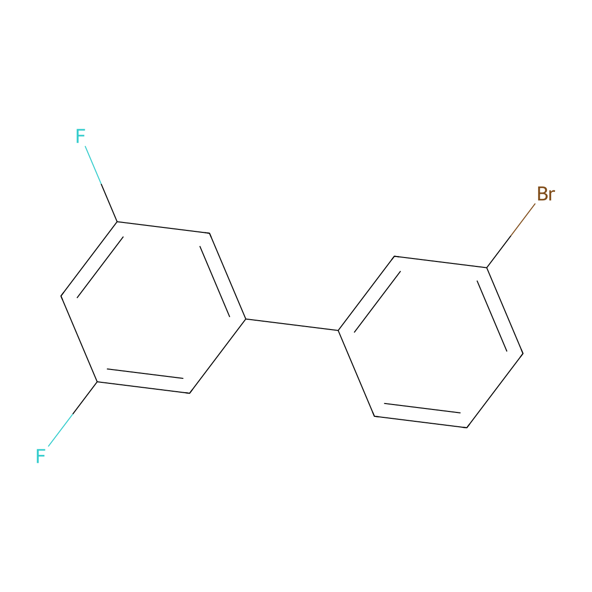 3-Bromo-3',5'-difluorobiphenyl molecular structure, CAS 1443351-14-1