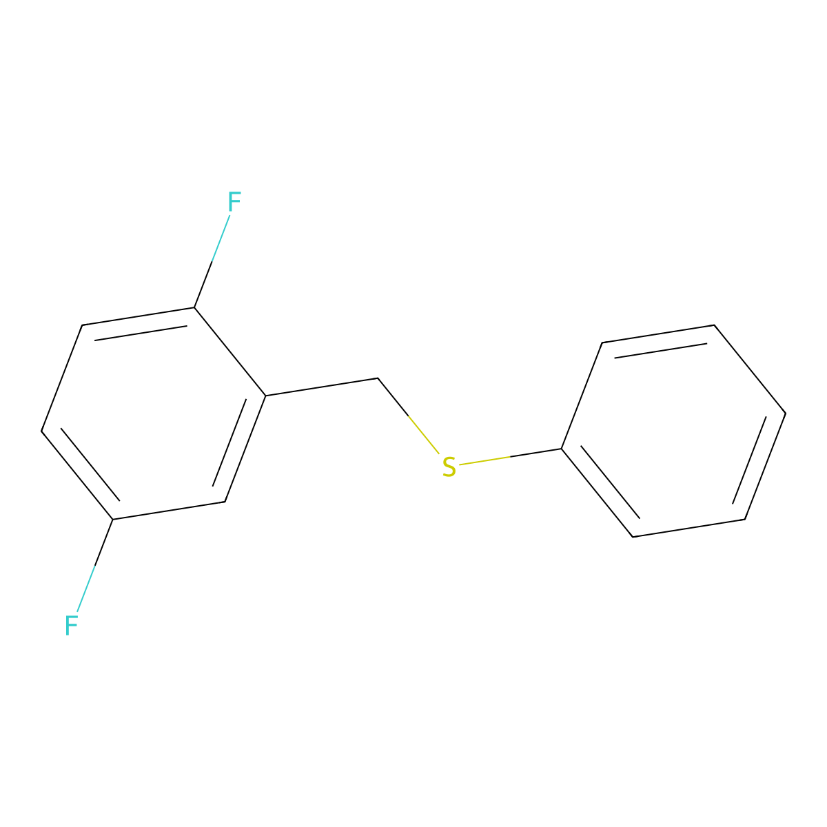 1,4-Difluoro-2-(phenylsulfanylmethyl)benzene molecular structure, CAS 1443351-24-3