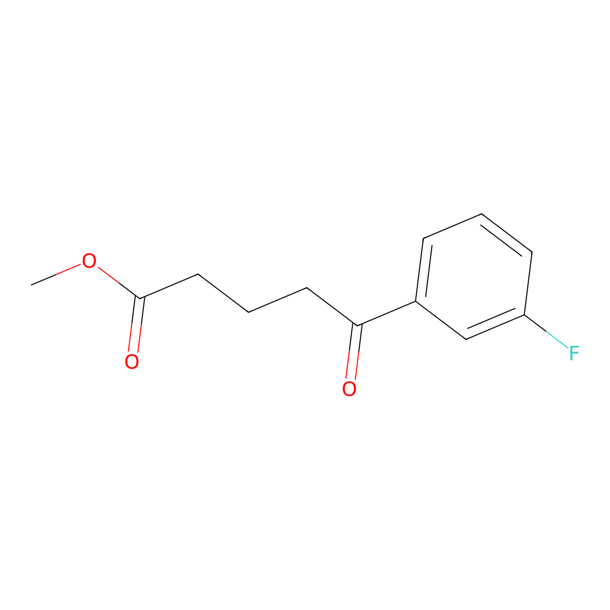 Methyl 5-(3-fluorophenyl)-5-oxovalerate molecular structure, CAS 1443351-25-4