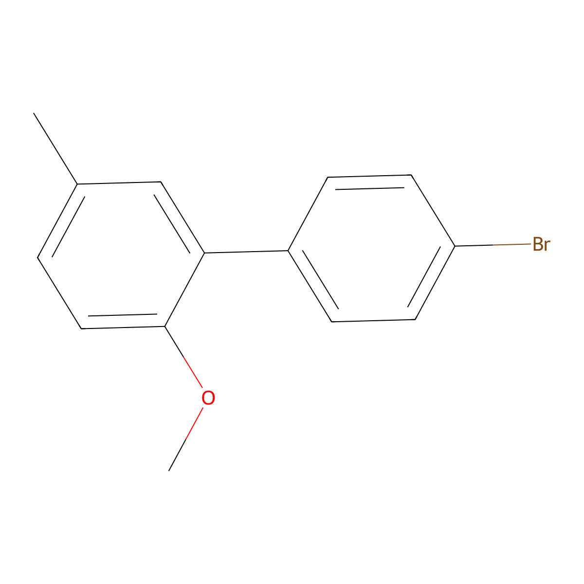 4-Bromo-2'-methoxy-5'-methylbiphenyl molecular structure, CAS 1443351-34-5