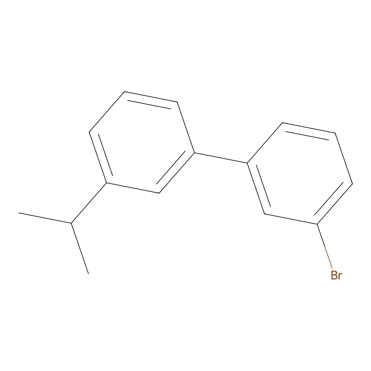 3-Bromo-3'-isopropyl-1,1'-biphenyl molecular structure, CAS 1443351-38-9