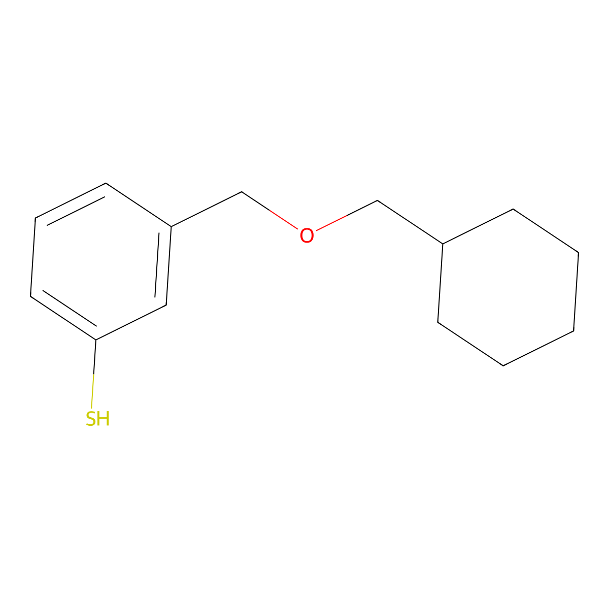 3-[(Cyclohexanemethoxy)methyl]thiophenol molecular structure, CAS 1443351-40-3