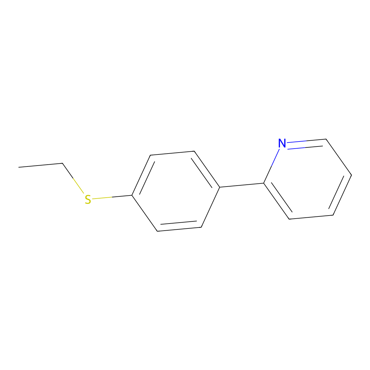 2-(4-Ethylthiophenyl)pyridine molecular structure, CAS 1443351-60-7