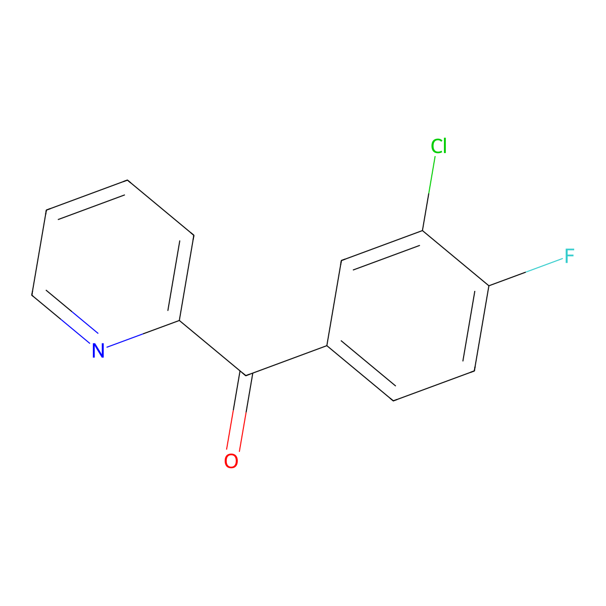 2-(3-Chloro-4-fluorobenzoyl)pyridine molecular structure, CAS 1443351-74-3