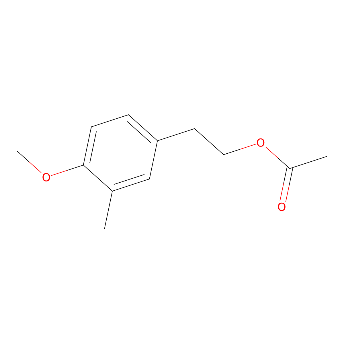 4-Methoxy-3-methylphenethyl acetate molecular structure, CAS 1443351-76-5