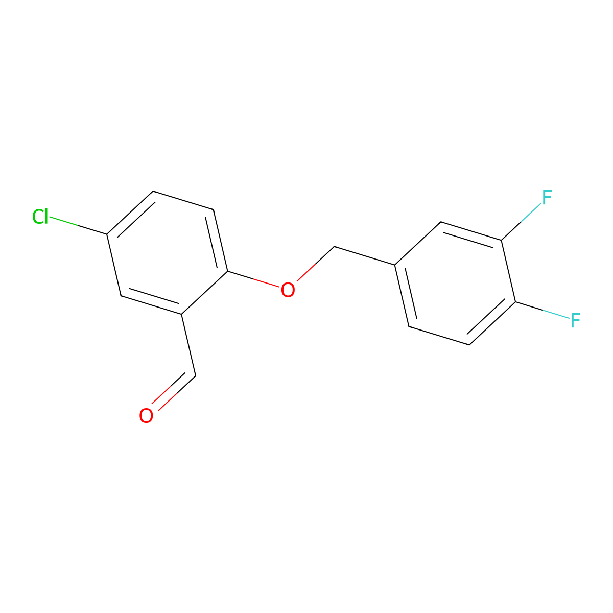5-Chloro-2-((3,4-difluorobenzyl)oxy)benzaldehyde molecular structure, CAS 1443351-77-6