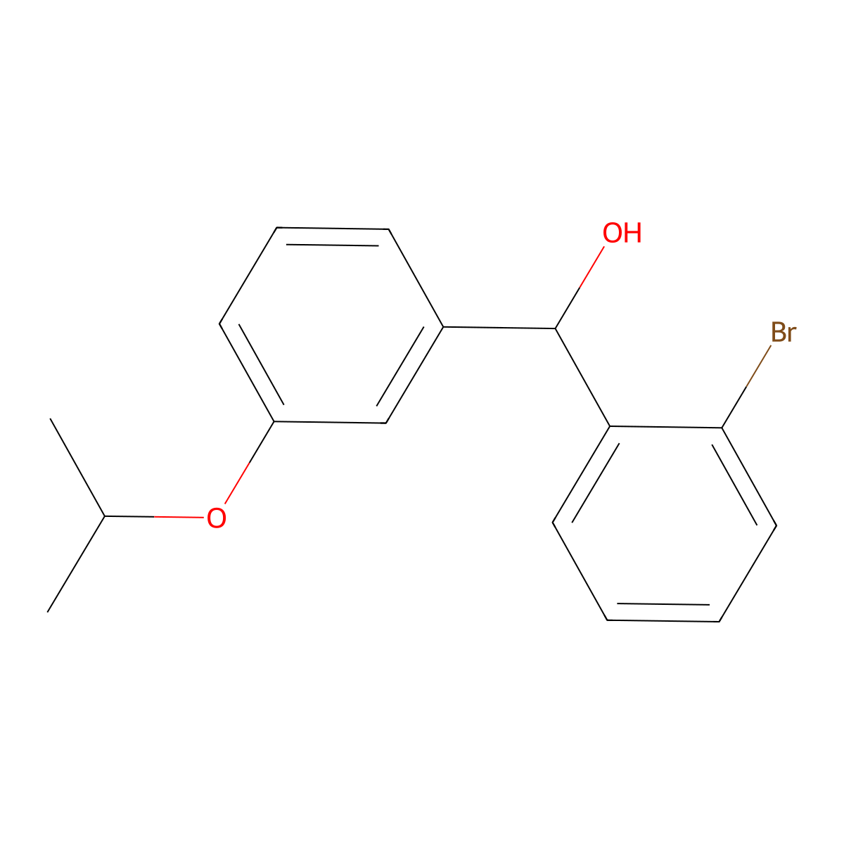 (2-Bromophenyl)(3-isopropoxyphenyl)methanol molecular structure, CAS 1443351-85-6