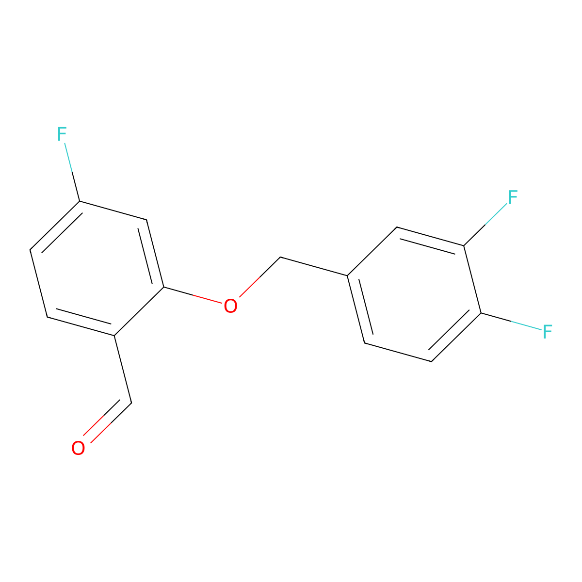 2-((3,4-Difluorobenzyl)oxy)-4-fluorobenzaldehyde molecular structure, CAS 1443351-87-8
