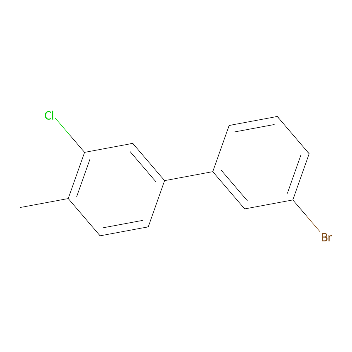 3-Bromo-3'-chloro-4'-methylbiphenyl molecular structure, CAS 1443351-95-8