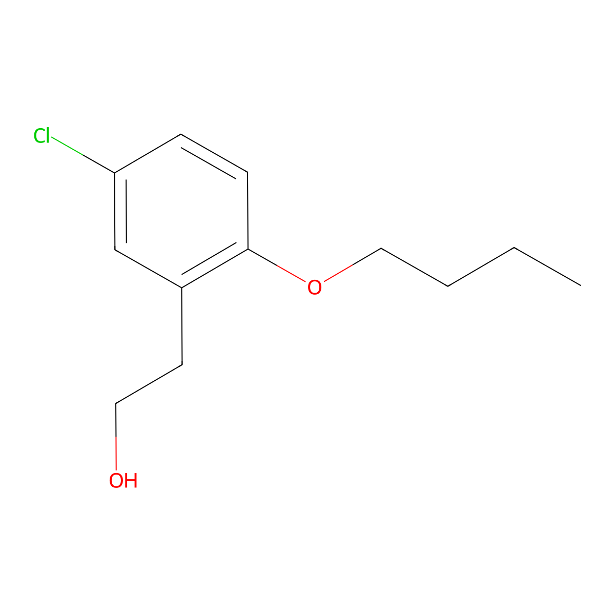2-(2-Butoxy-5-chlorophenyl)ethanol molecular structure, CAS 1443352-36-0