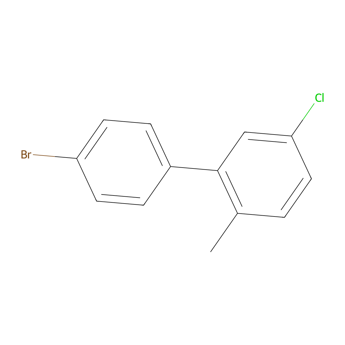 4-Bromo-3'-chloro-6'-methylbiphenyl molecular structure, CAS 1443352-45-1