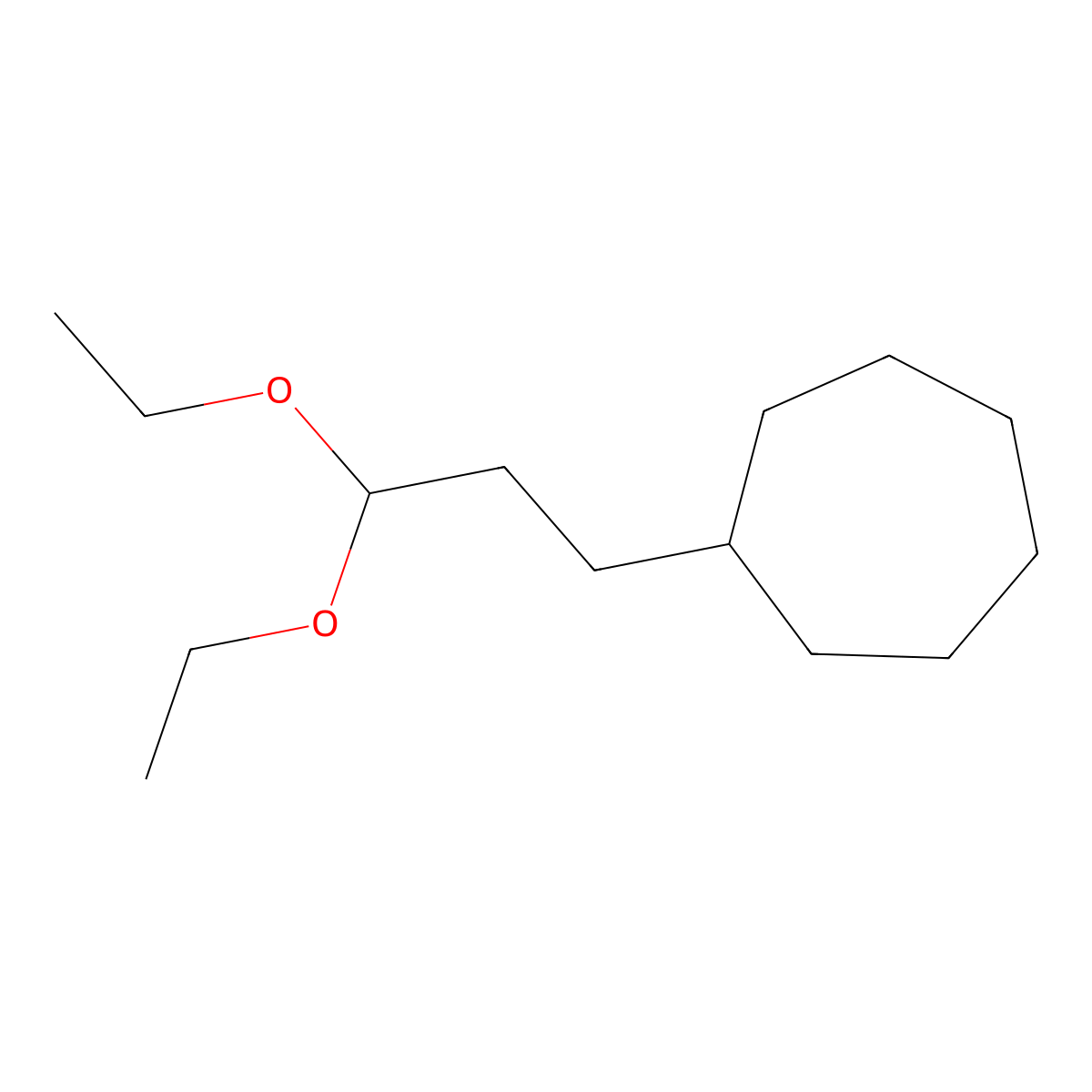 (3,3-Diethoxypropyl)cycloheptane molecular structure, CAS 1443352-46-2