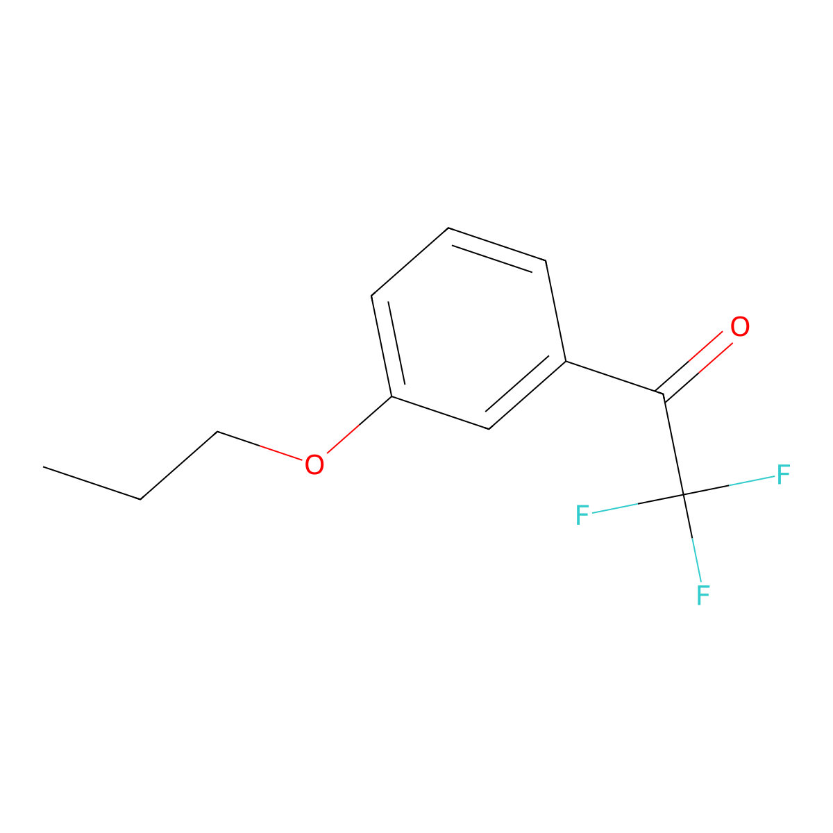 2,2,2-Trifluoro-1-(3-propoxyphenyl)ethanone molecular structure, CAS 1443352-74-6