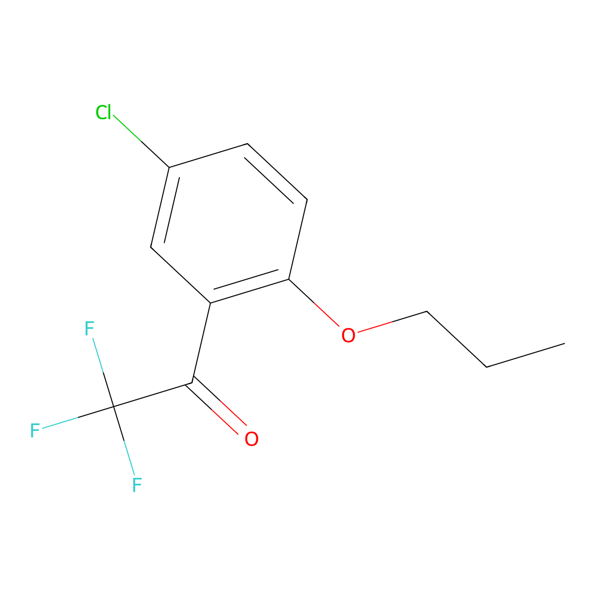 1-(5-Chloro-2-propoxyphenyl)-2,2,2-trifluoroethanone molecular structure, CAS 1443352-78-0