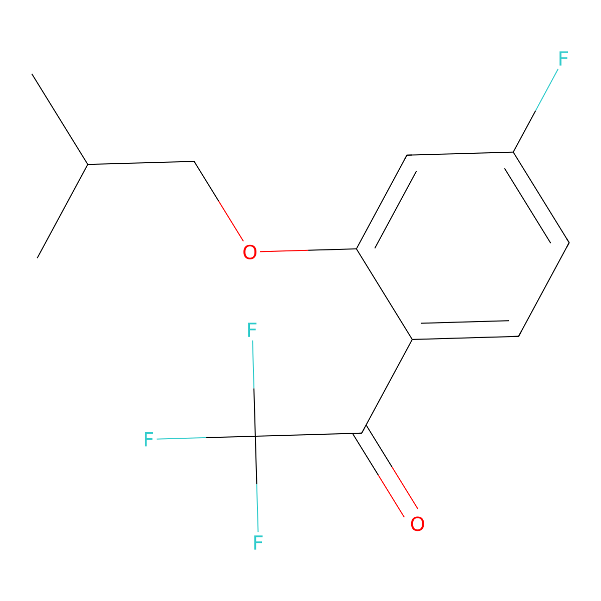 2'-iso-Butoxy-4'-fluoro-2,2,2-trifluoroacetophenone molecular structure, CAS 1443352-84-8
