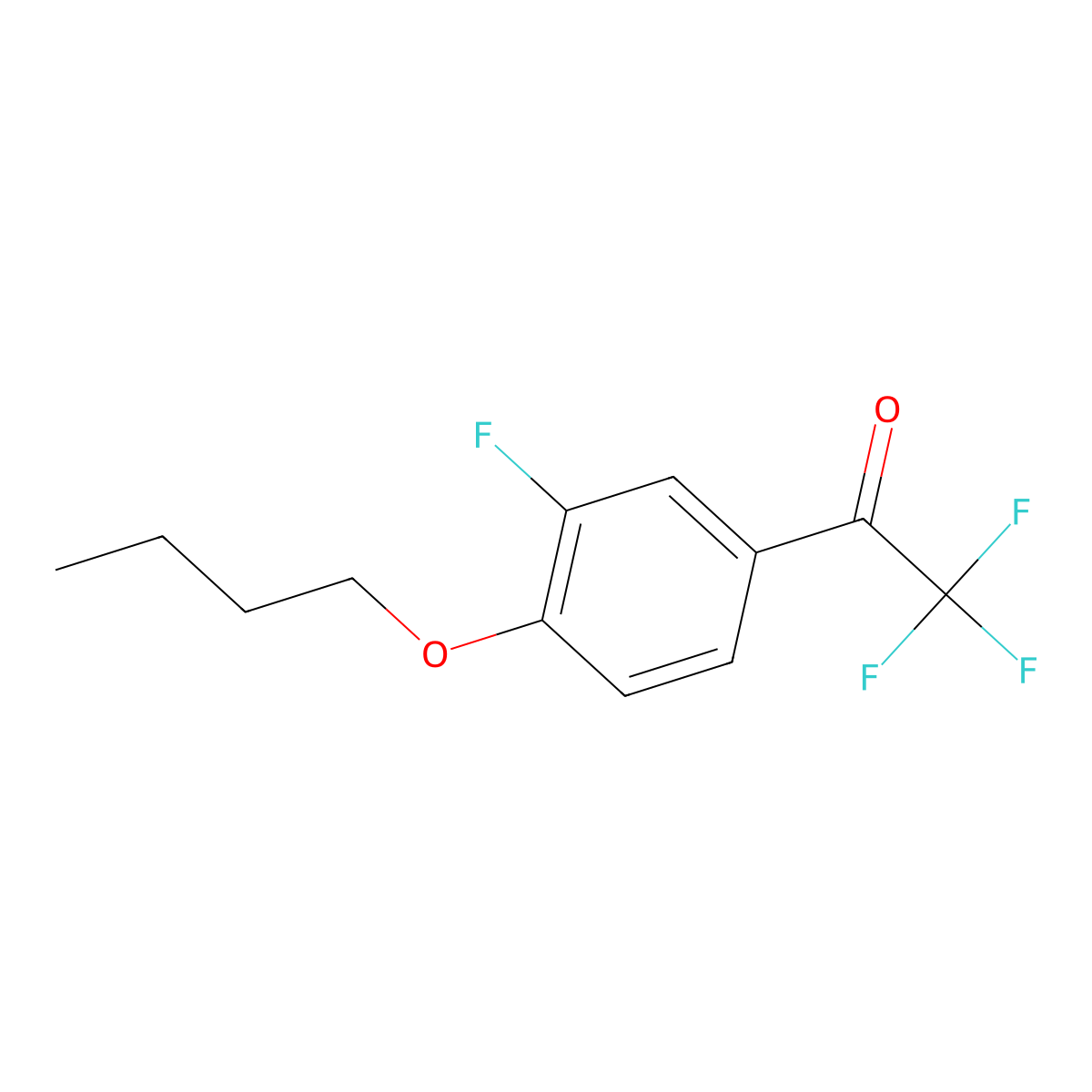 1-(4-Butoxy-3-fluorophenyl)-2,2,2-trifluoroethanone molecular structure, CAS 1443352-89-3