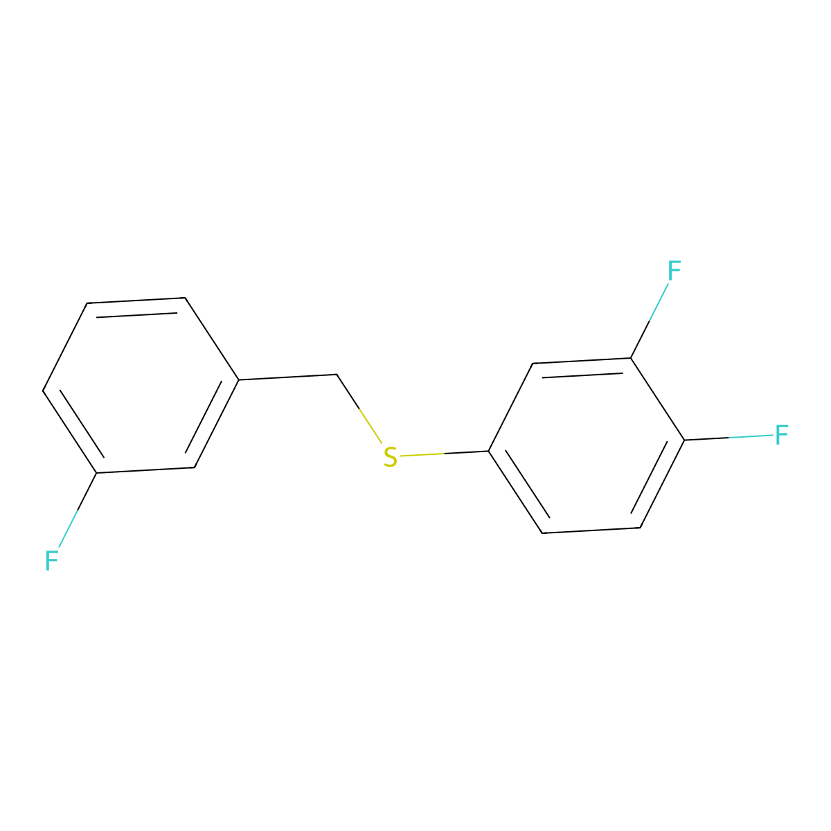1-Fluoro-3-[(3,4-difluorophenyl)sulfanylmethyl]benzene molecular structure, CAS 1443353-14-7