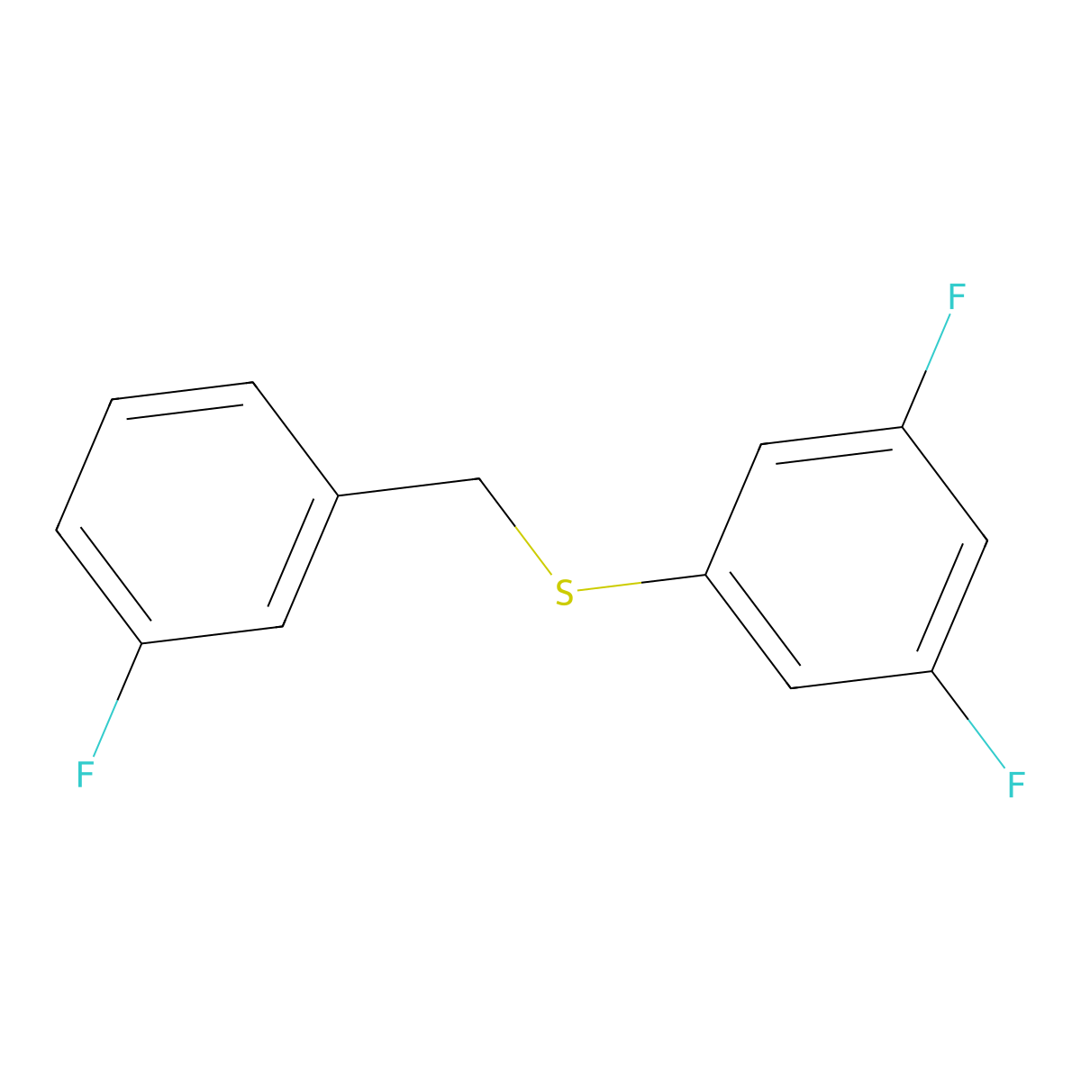 1-Fluoro-3-[(3,5-difluorophenyl)sulfanylmethyl]benzene molecular structure, CAS 1443353-15-8