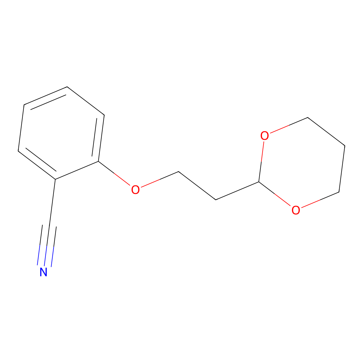 2-[2-(1,3-Dioxan-2-yl)ethoxy]benzonitrile molecular structure, CAS 1443353-22-7