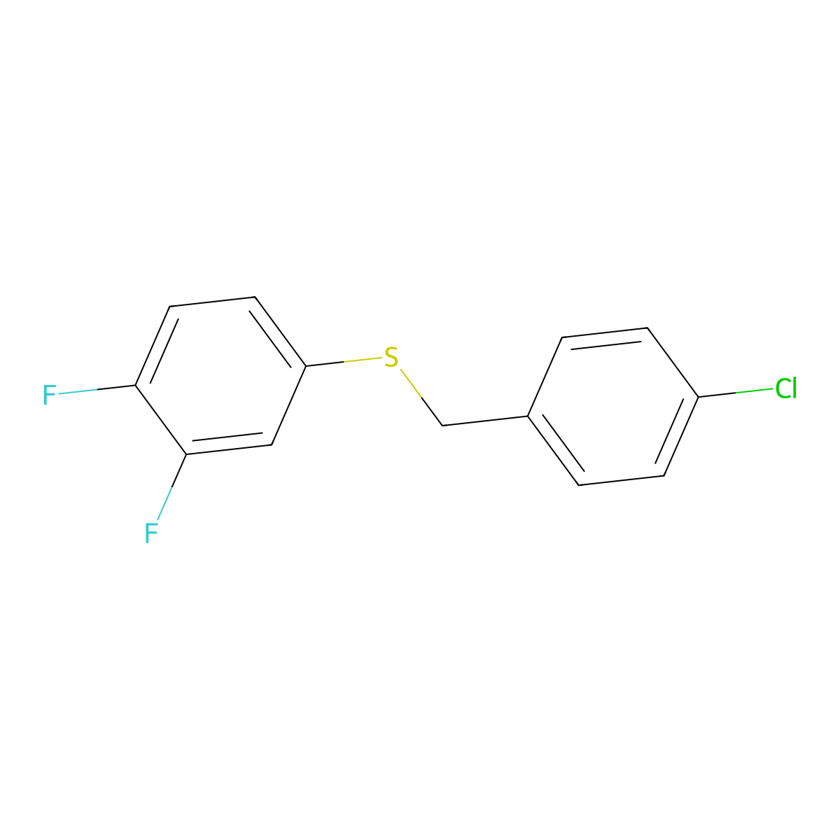 1-Chloro-4-[(3,4-difluorophenyl)sulfanylmethyl]benzene molecular structure, CAS 1443353-23-8