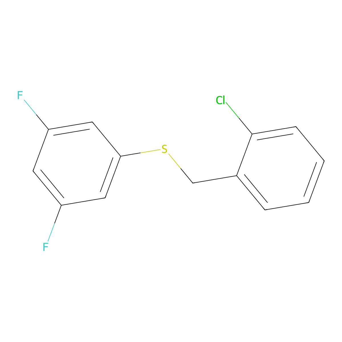 1-Chloro-2-[(3,5-difluorophenyl)sulfanylmethyl]benzene molecular structure, CAS 1443353-29-4