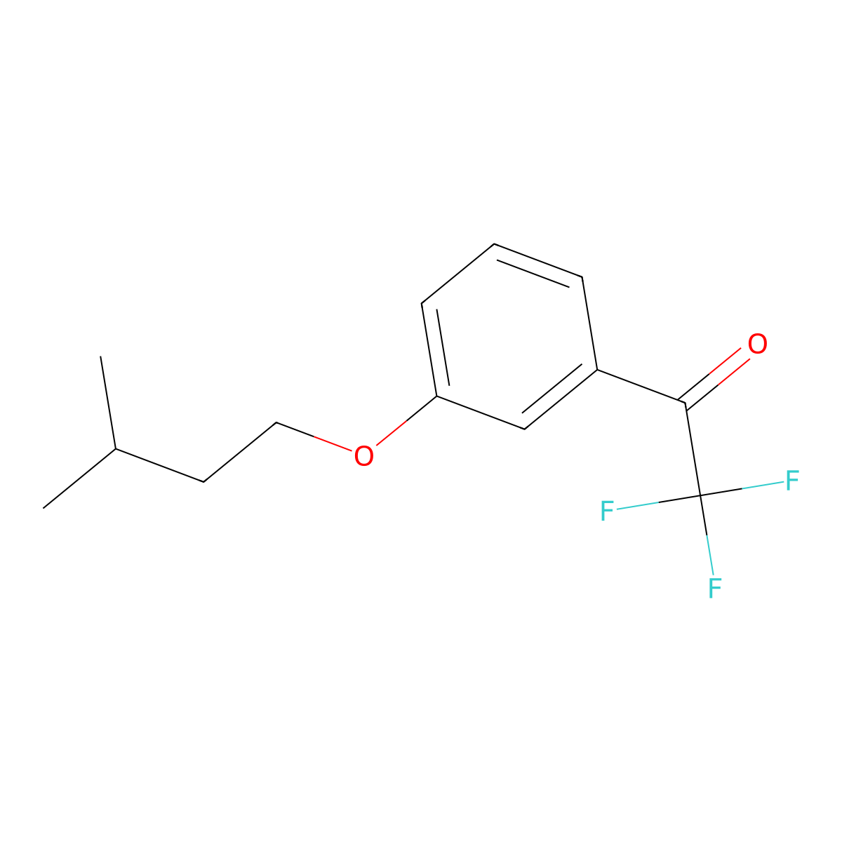 2,2,2-Trifluoro-1-(3-(isopentyloxy)phenyl)ethanone molecular structure, CAS 1443353-30-7