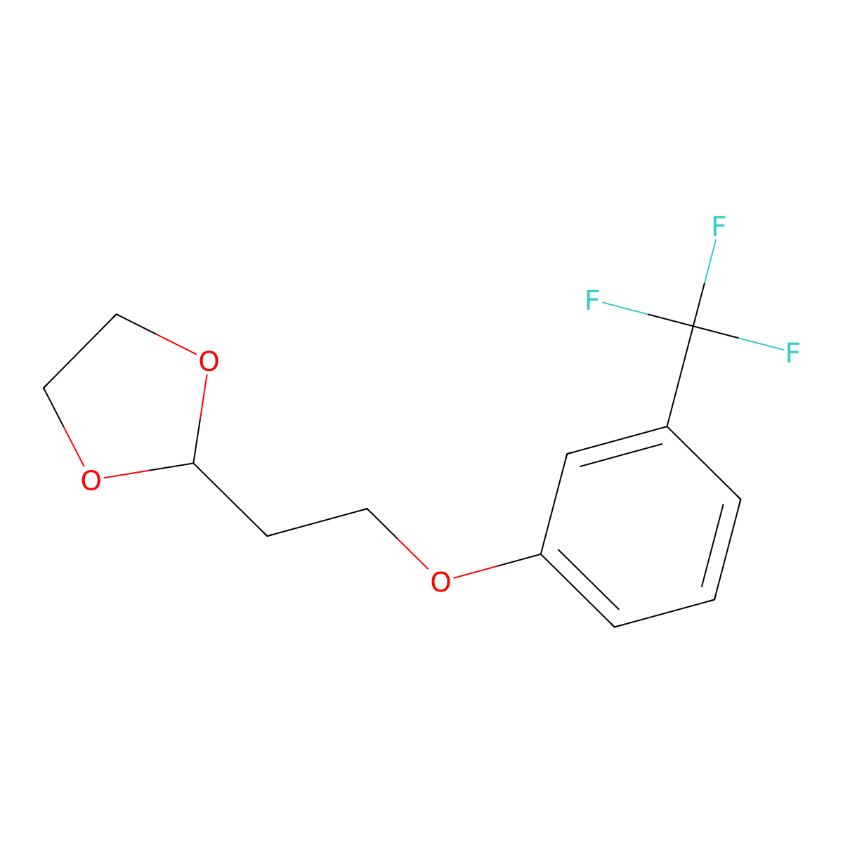 3-[2-(1,3-Dioxolan-2-yl)ethoxy]benzotrifluoride molecular structure, CAS 1443353-35-2