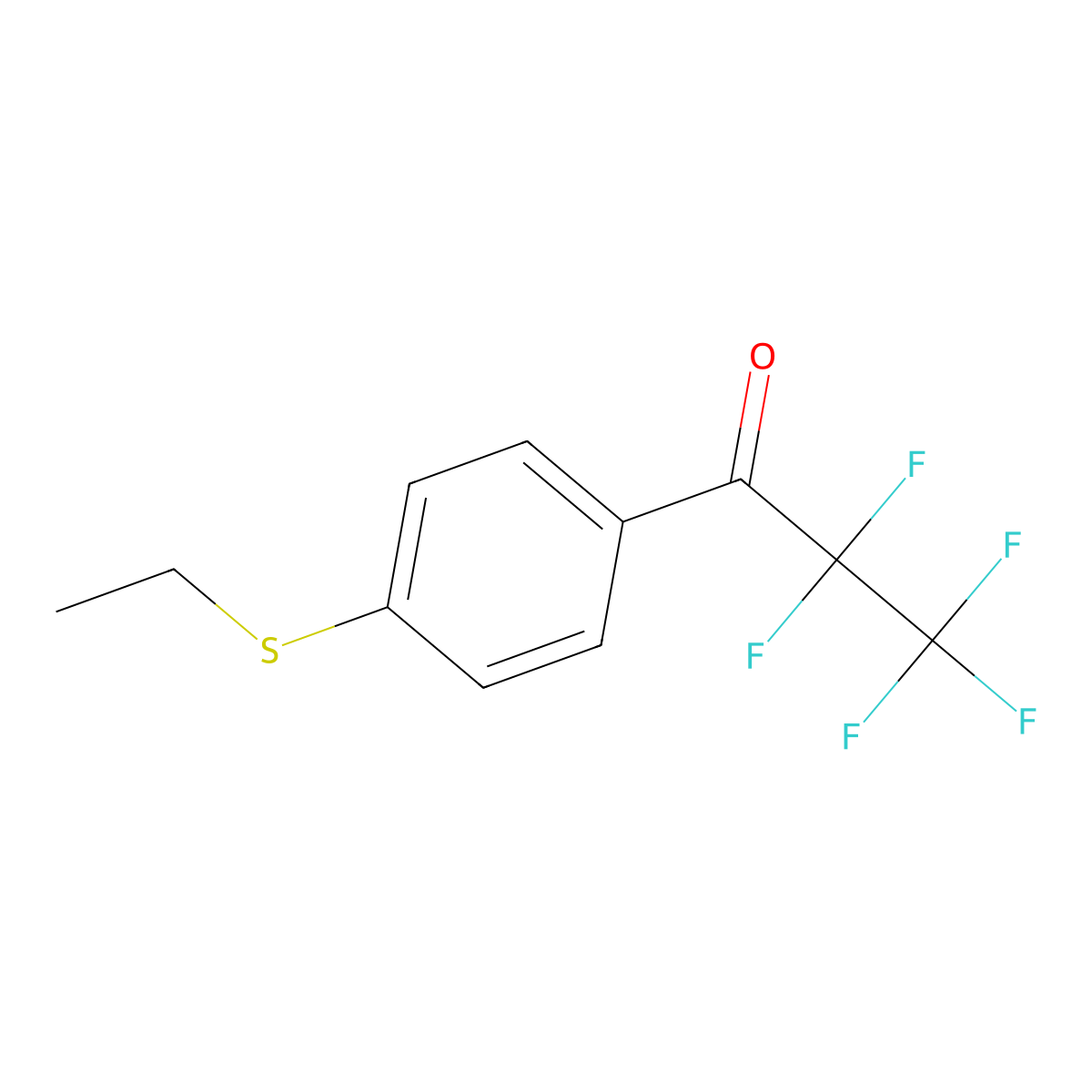 4'-Ethylthio-2,2,3,3,3-pentafluoropropiophenone molecular structure, CAS 1443353-37-4