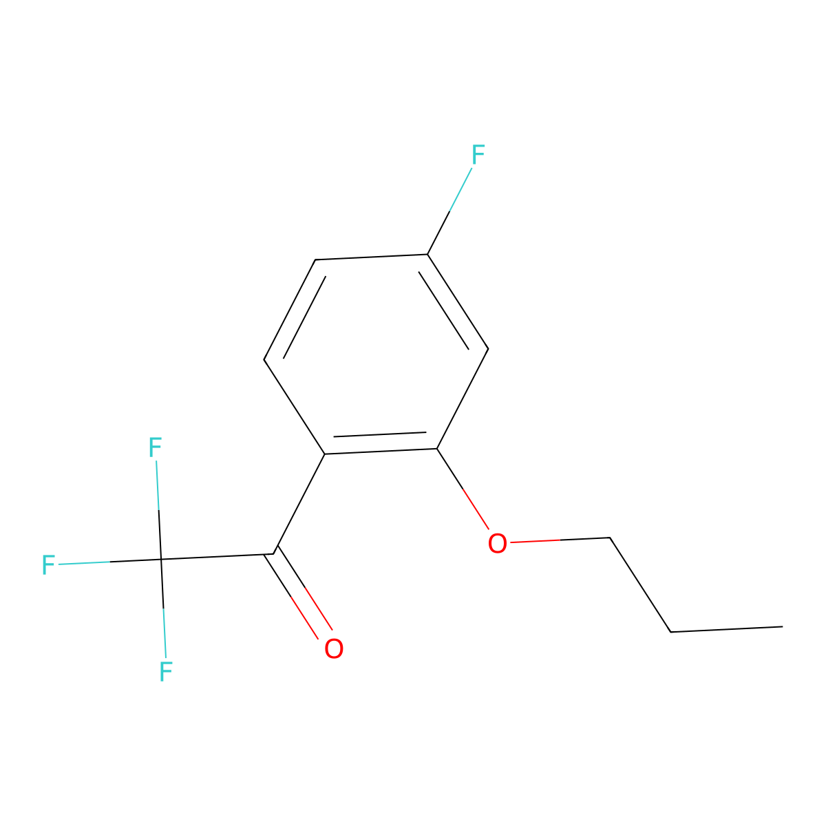2,2,2-Trifluoro-1-(4-fluoro-2-propoxyphenyl)ethanone molecular structure, CAS 1443353-41-0