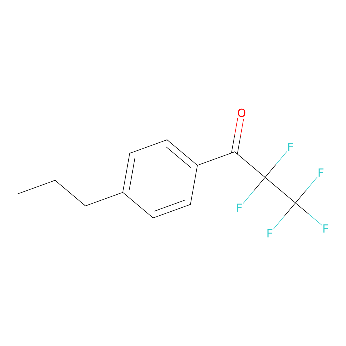4'-n-Propyl-2,2,3,3,3-pentafluoropropiophenone molecular structure, CAS 1443353-42-1